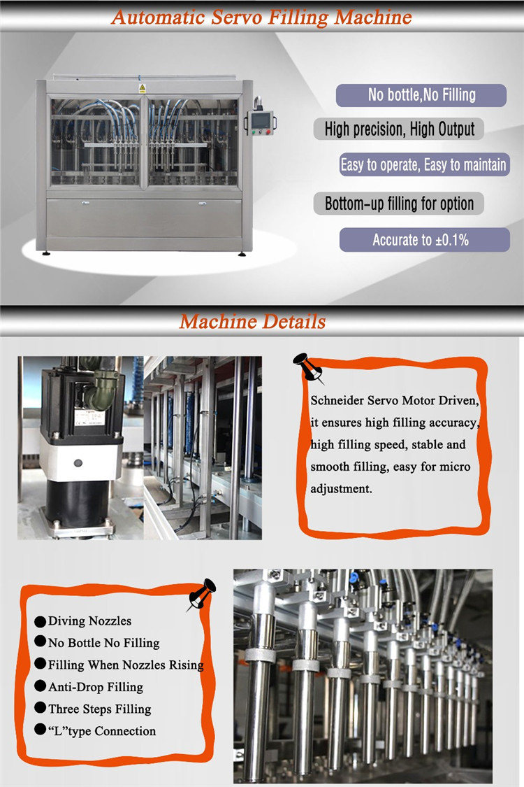 Automatic horizontal liquid and cooking oil filling machine