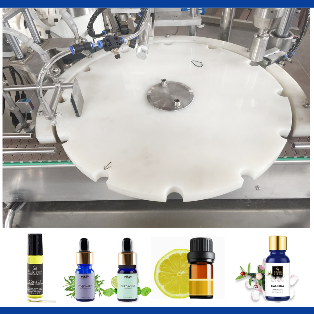 Hot sell Automatic bottle 2 nozzle filling machine herb flower essential oil vial Filling Capping Machine
