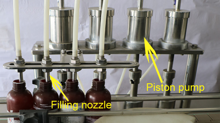 500ml round bottle filling machine with cap sealing and star wheel running